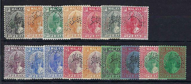 Image of Malayan States ~ Perak SG 103S/21S MM British Commonwealth Stamp